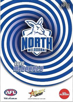 2021 Select AFL Footy Stars - Holographic Foil #HF93 Luke McDonald Back